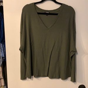 Express Olive Green Long Sleeve